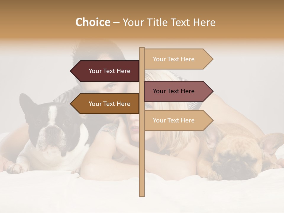 French Couple Dog PowerPoint Template