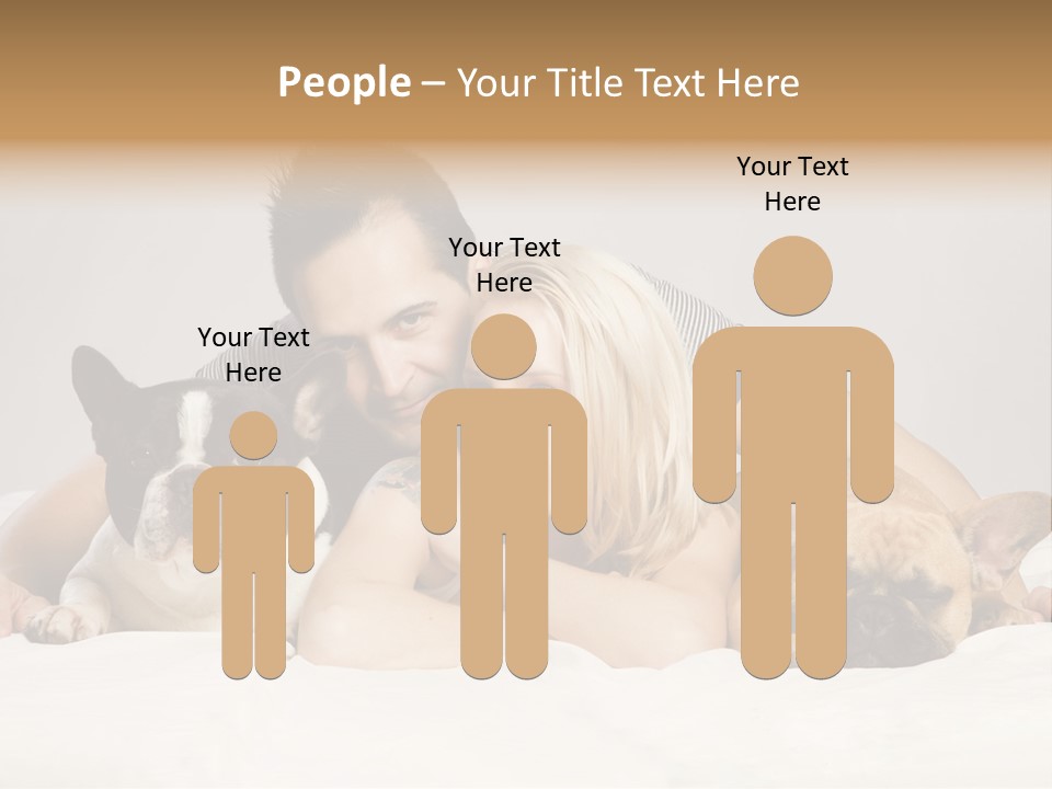 French Couple Dog PowerPoint Template