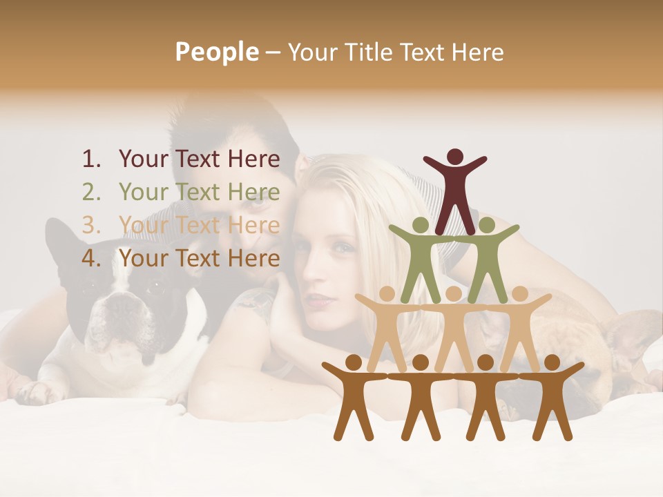 French Couple Dog PowerPoint Template