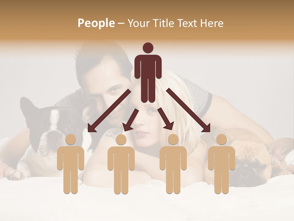 French Couple Dog PowerPoint Template