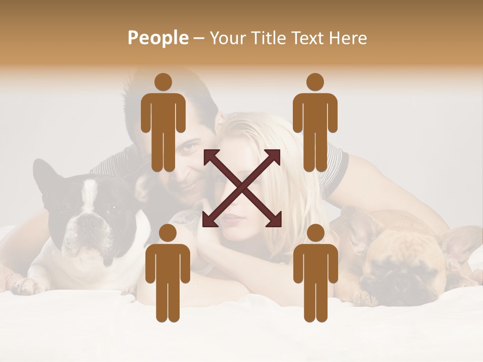 French Couple Dog PowerPoint Template