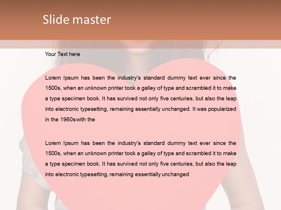 Hold Sign Standing PowerPoint Template