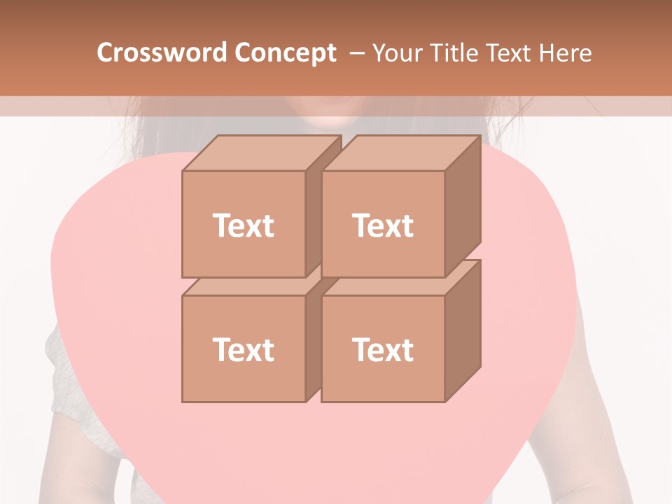 Hold Sign Standing PowerPoint Template
