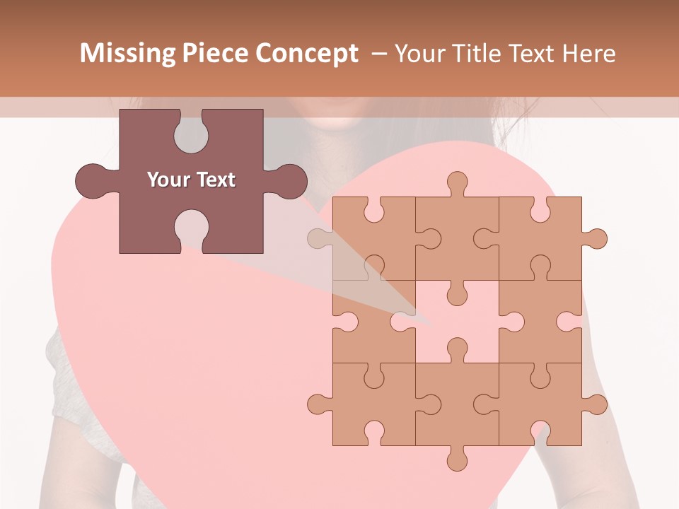 Hold Sign Standing PowerPoint Template