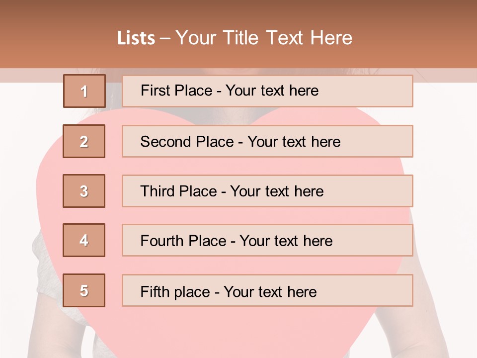 Hold Sign Standing PowerPoint Template