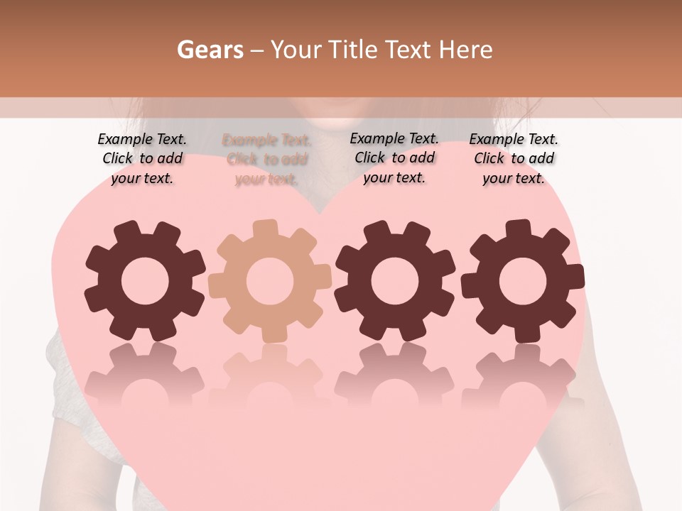 Hold Sign Standing PowerPoint Template