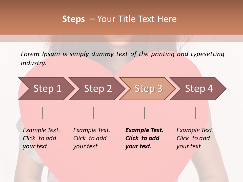 Hold Sign Standing PowerPoint Template