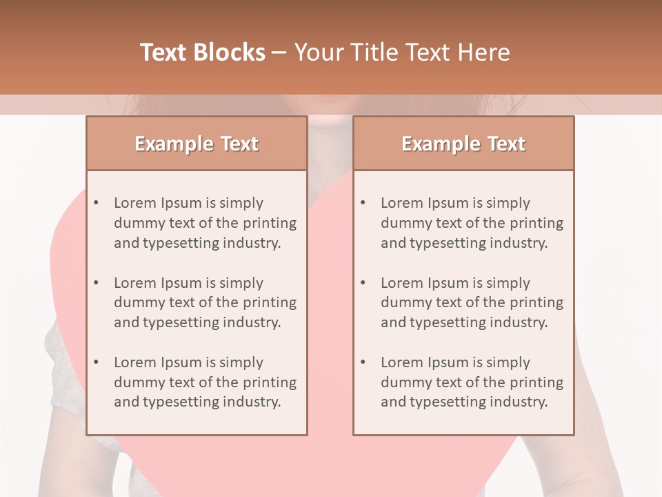 Hold Sign Standing PowerPoint Template