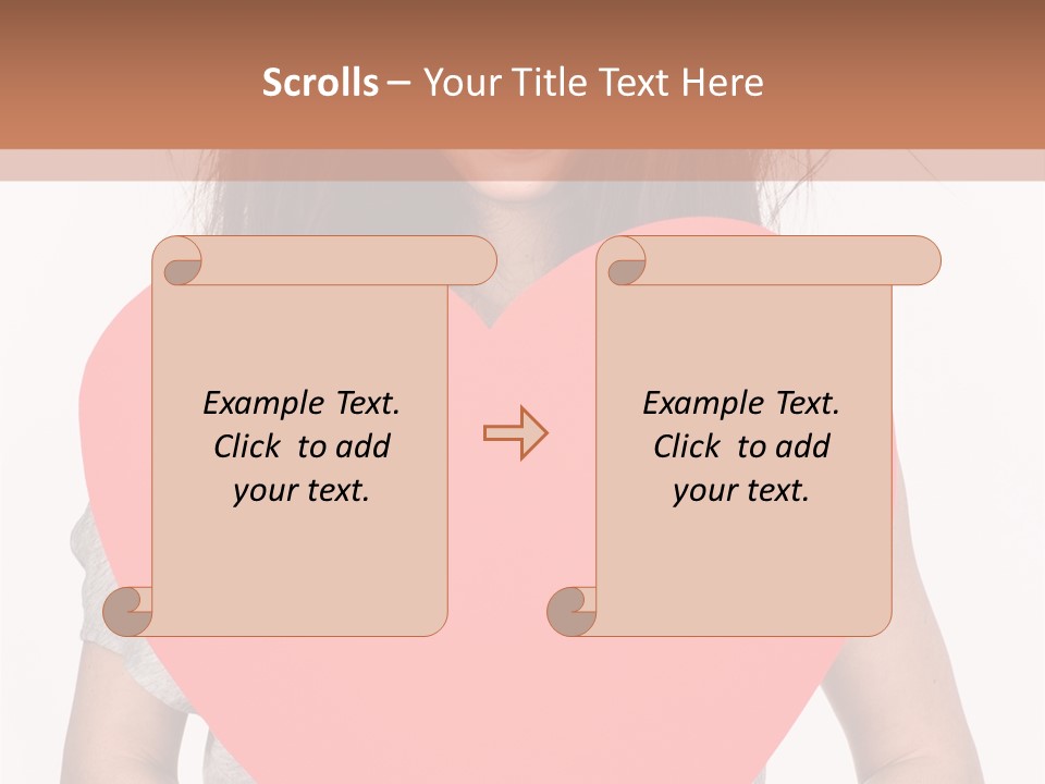 Hold Sign Standing PowerPoint Template