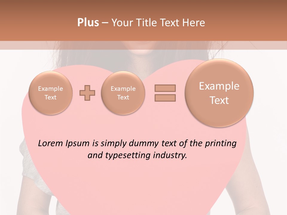 Hold Sign Standing PowerPoint Template