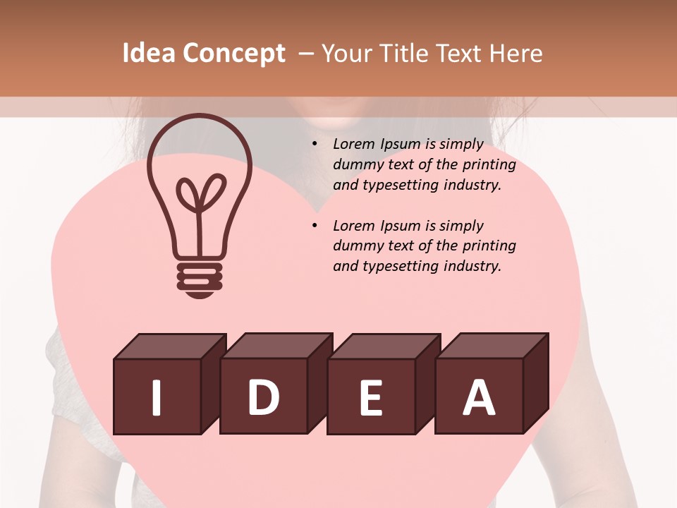 Hold Sign Standing PowerPoint Template