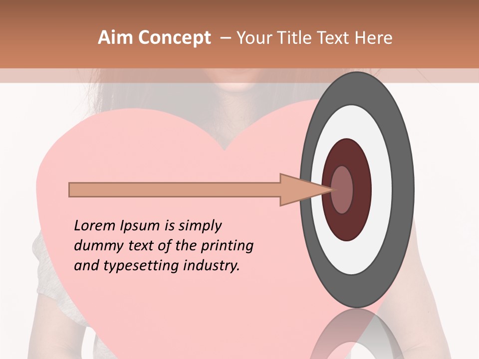 Hold Sign Standing PowerPoint Template