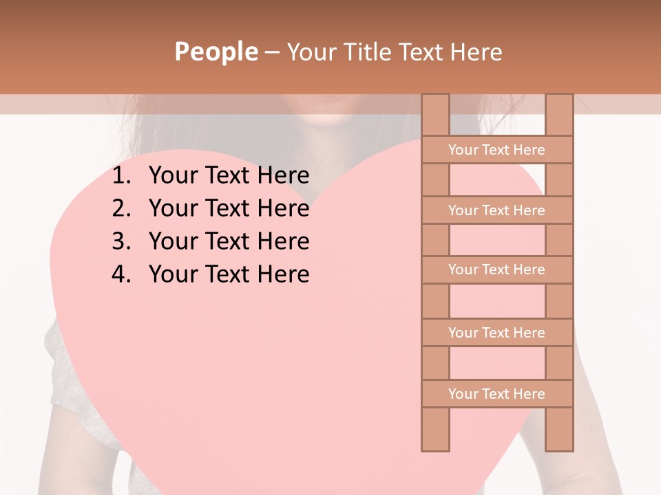 Hold Sign Standing PowerPoint Template