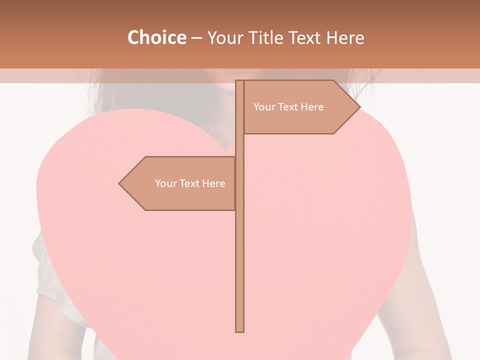 Hold Sign Standing PowerPoint Template