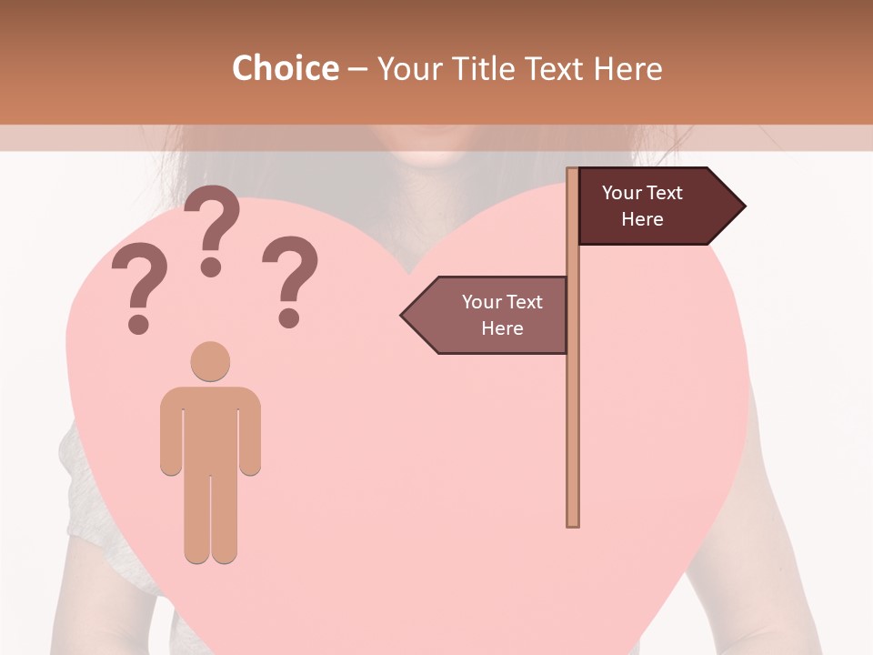 Hold Sign Standing PowerPoint Template