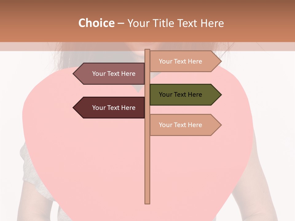 Hold Sign Standing PowerPoint Template