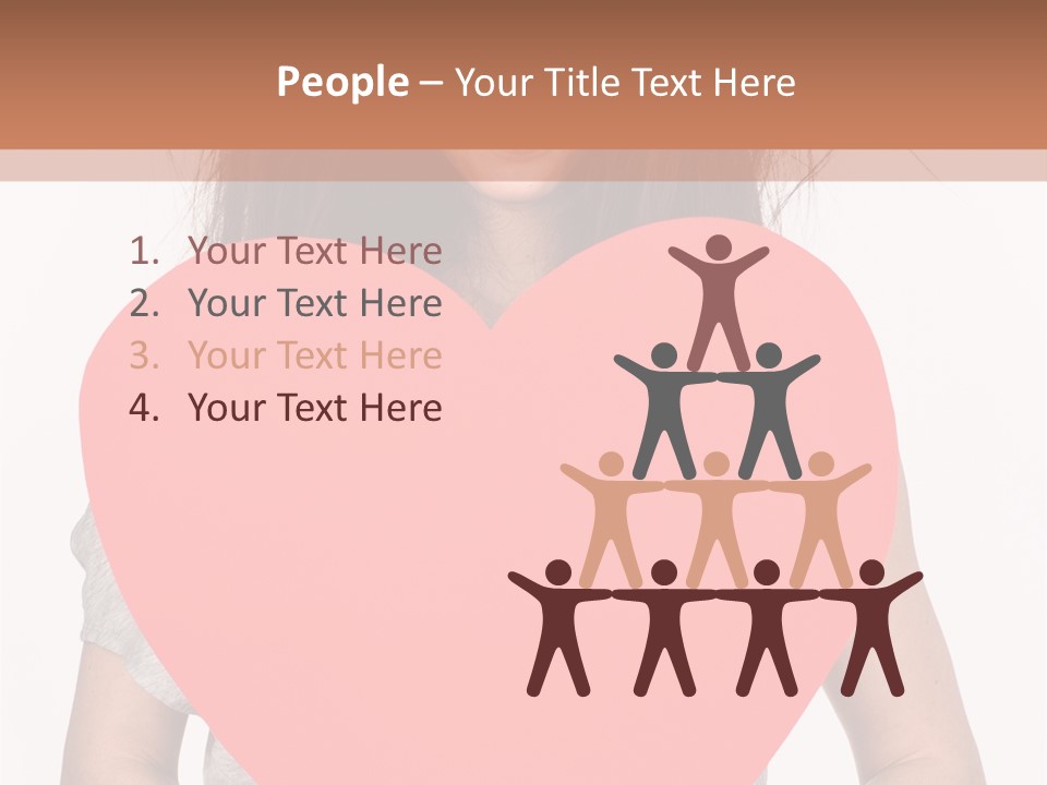 Hold Sign Standing PowerPoint Template