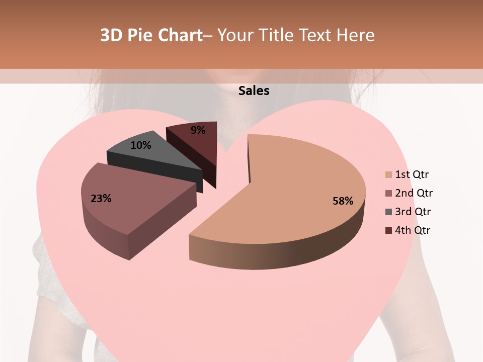 Hold Sign Standing PowerPoint Template