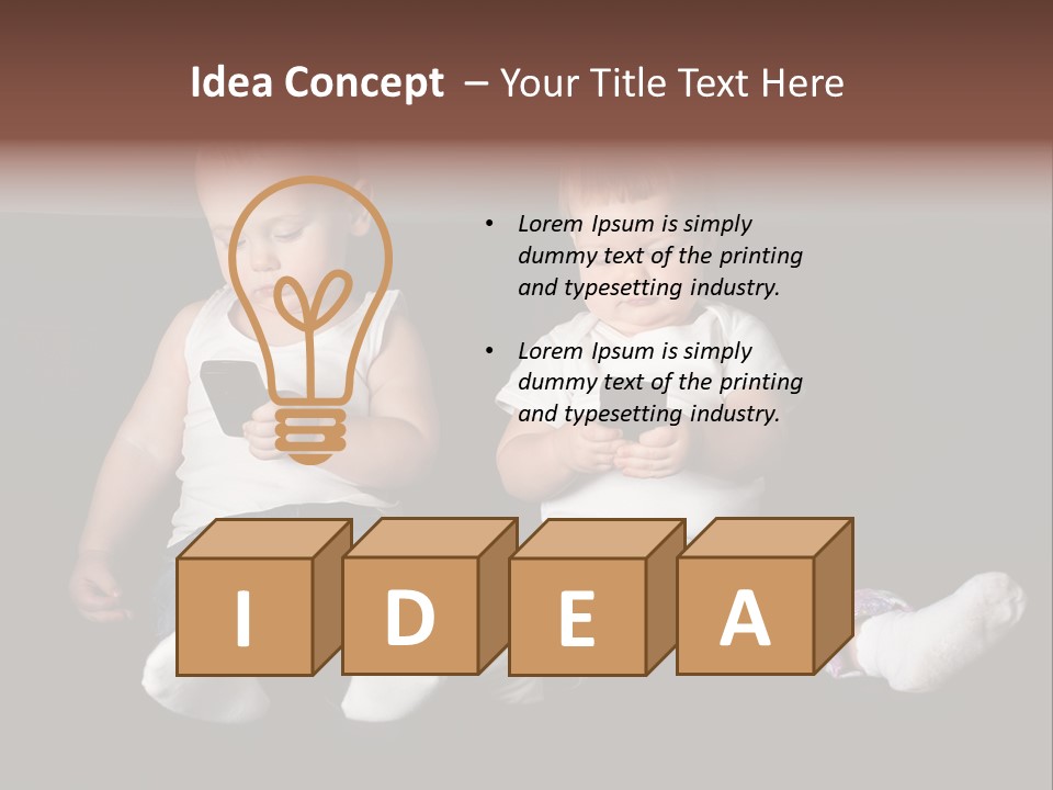 Cute Technology Happiness PowerPoint Template