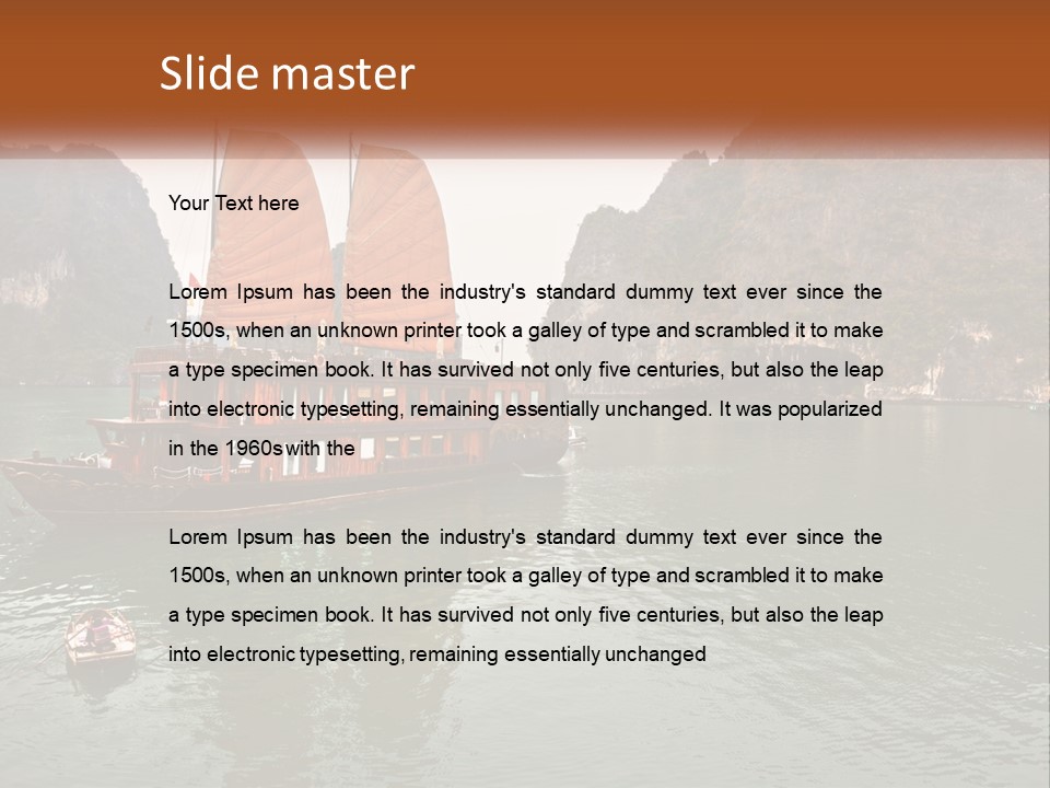 Landscape Ocean Holiday PowerPoint Template