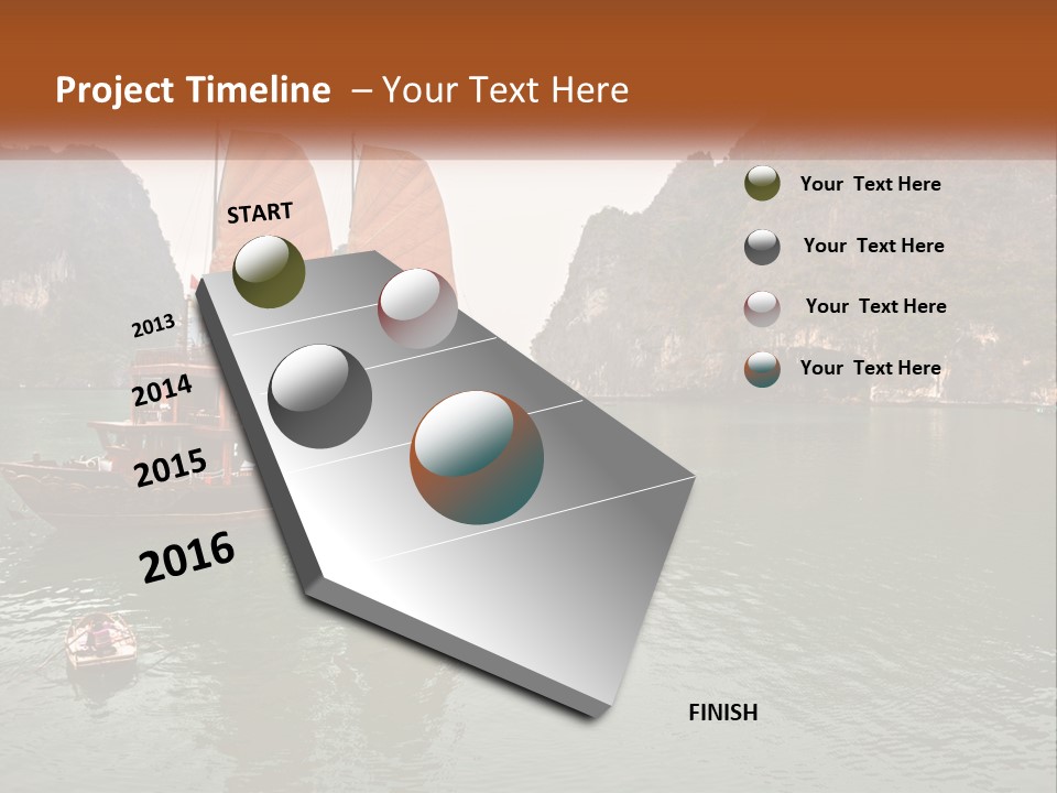 Landscape Ocean Holiday PowerPoint Template