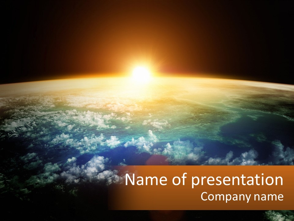 Science Planet Black PowerPoint Template