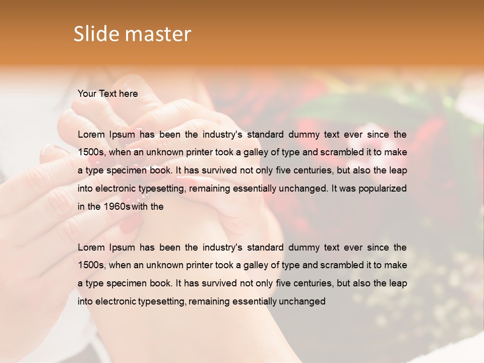 Reflexology Beauty Rose PowerPoint Template