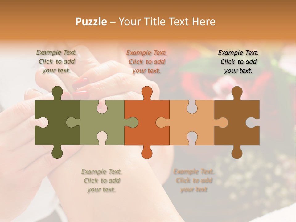 Reflexology Beauty Rose PowerPoint Template