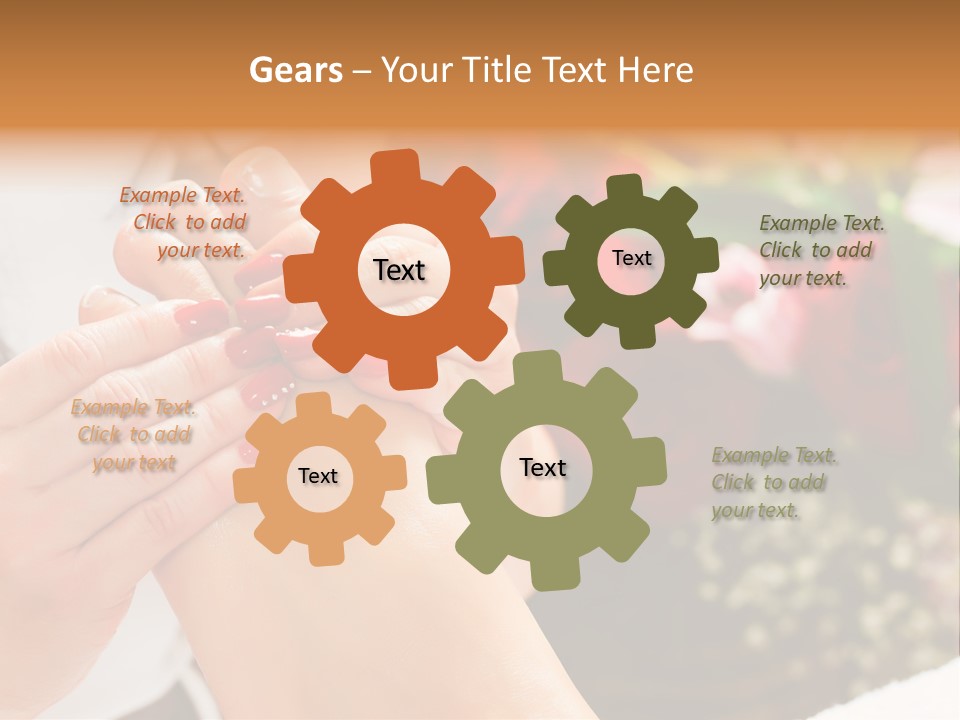 Reflexology Beauty Rose PowerPoint Template