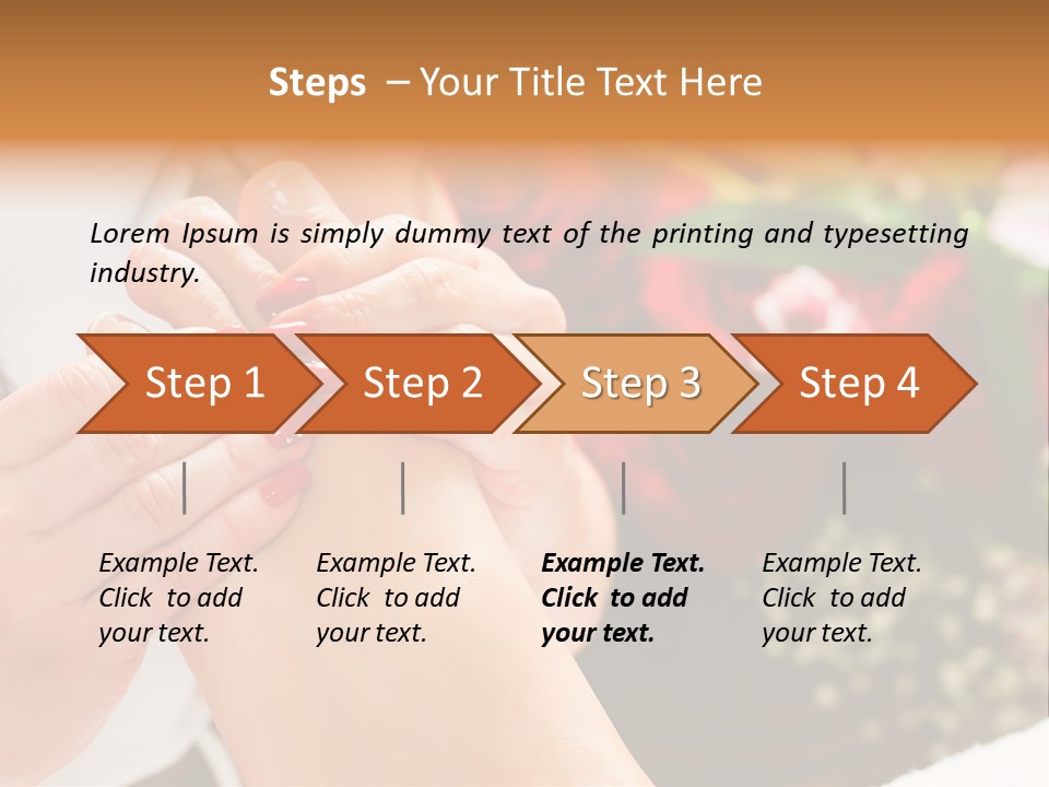 Reflexology Beauty Rose PowerPoint Template