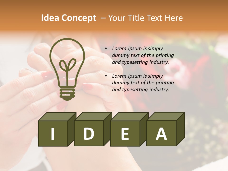 Reflexology Beauty Rose PowerPoint Template