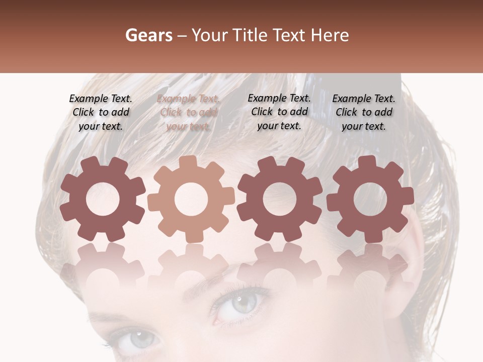 Woman Hair Dying PowerPoint Template