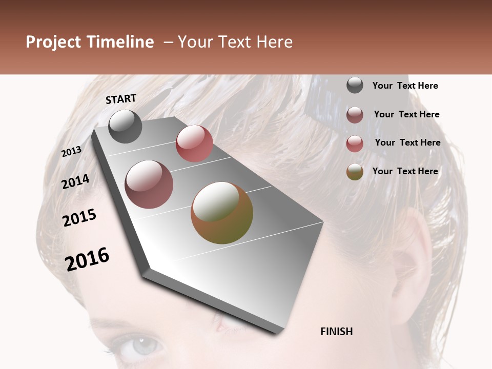 Woman Hair Dying PowerPoint Template