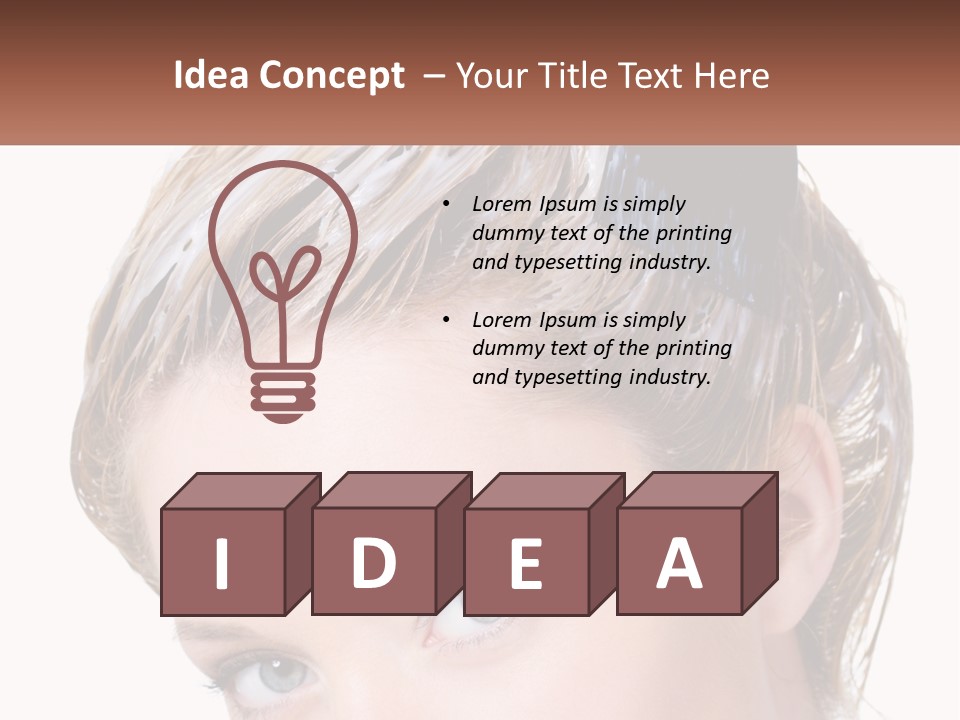 Woman Hair Dying PowerPoint Template