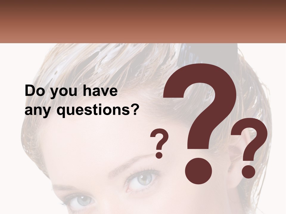 Woman Hair Dying PowerPoint Template