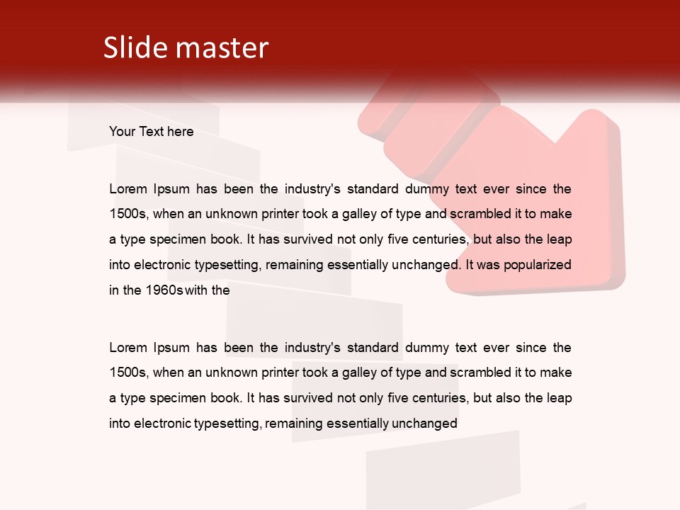 Down Computer Generated Descend PowerPoint Template