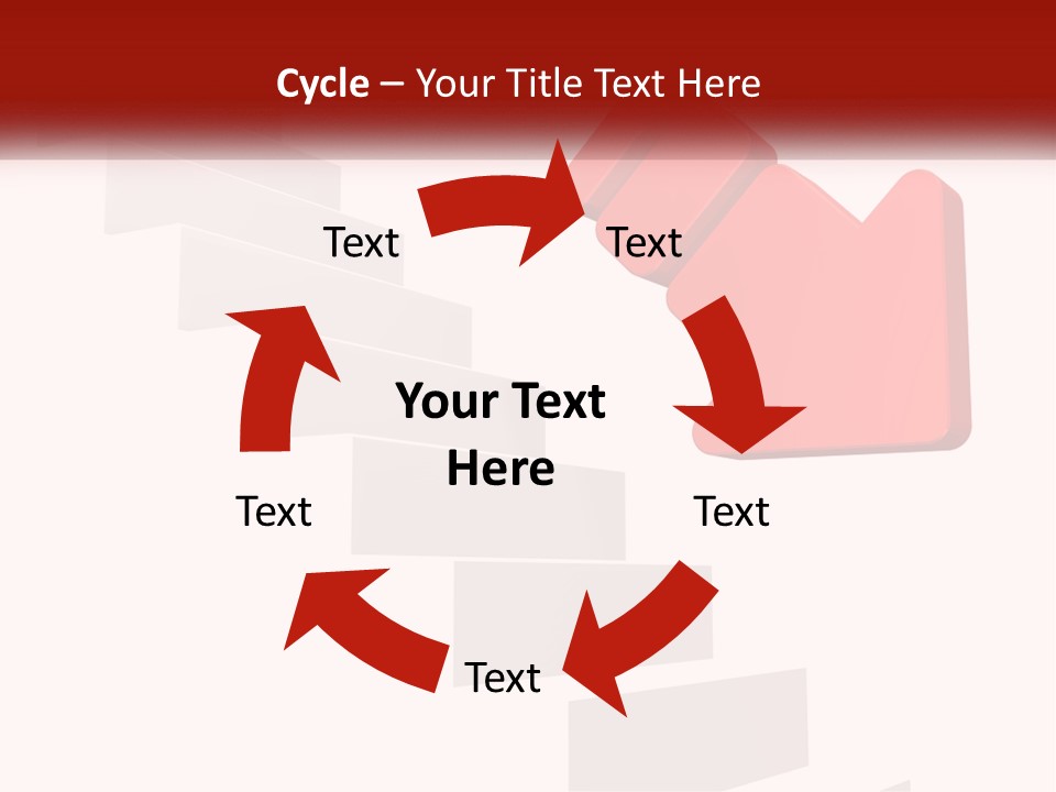 Down Computer Generated Descend PowerPoint Template