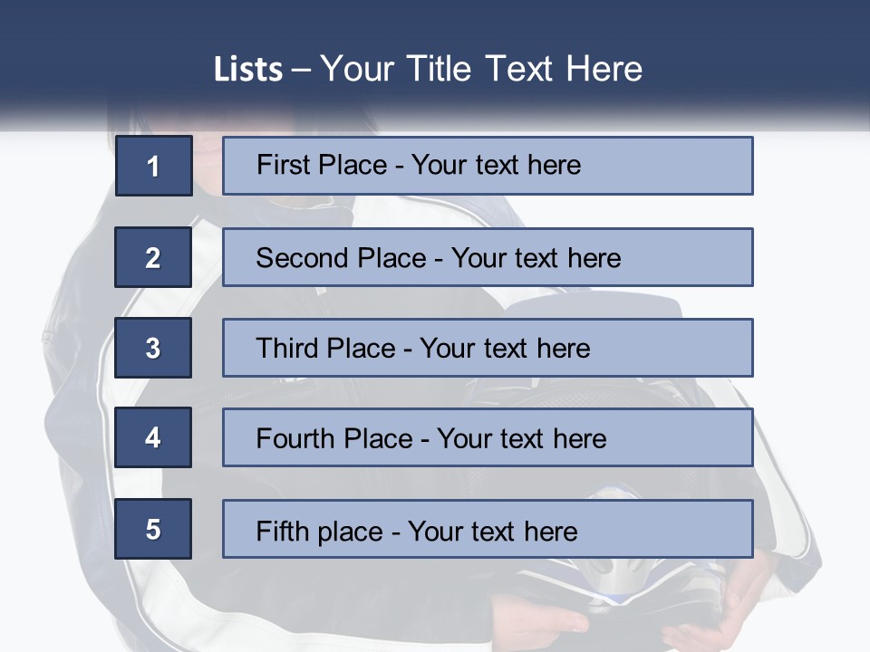 Teen Racer Hispanic PowerPoint Template