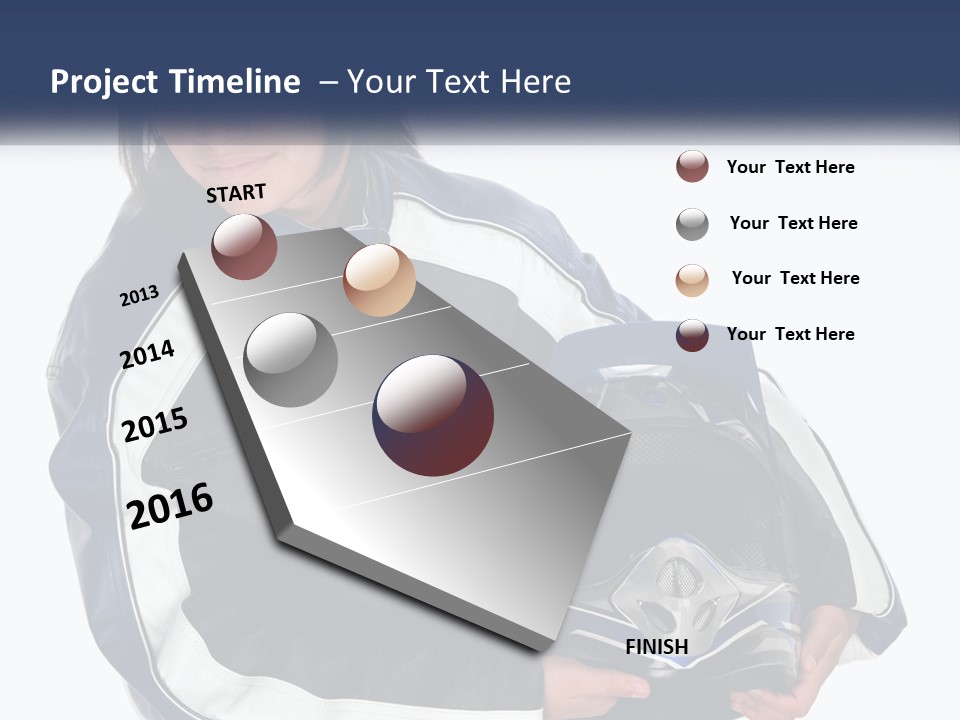 Teen Racer Hispanic PowerPoint Template