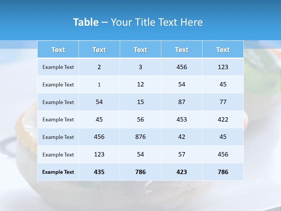 Lemon Purslane Restaurant PowerPoint Template
