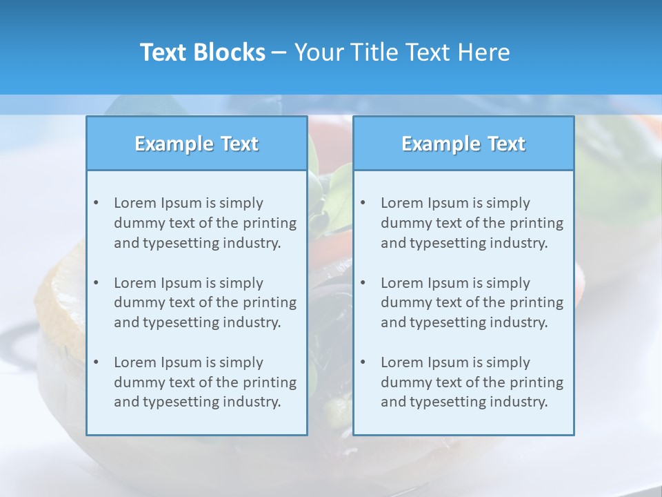 Lemon Purslane Restaurant PowerPoint Template