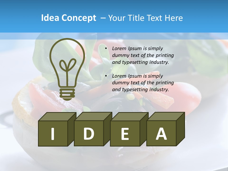 Lemon Purslane Restaurant PowerPoint Template