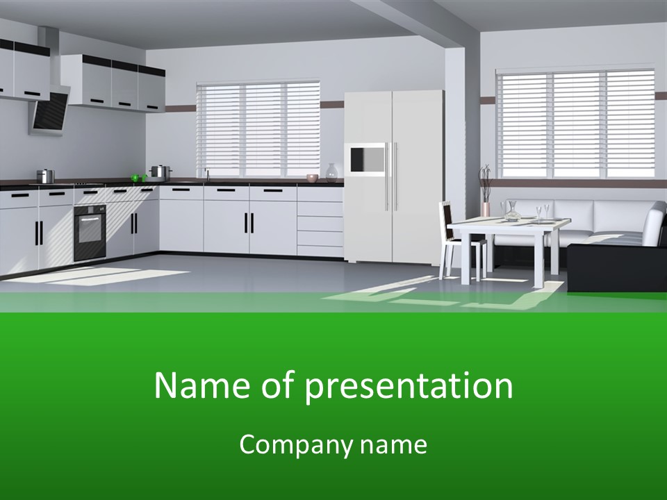 House Jalousie Window PowerPoint Template