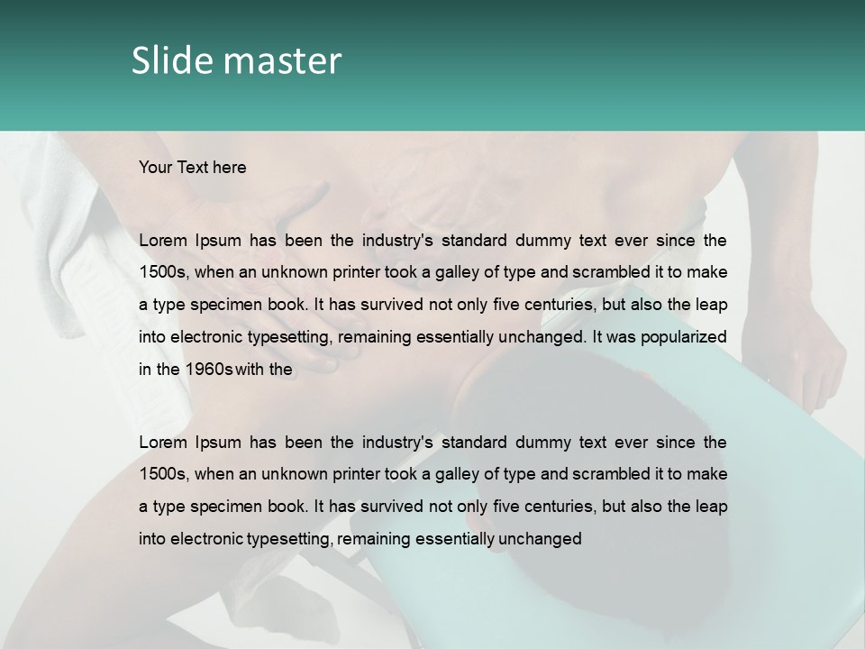 A Man Getting A Back Massage From A Man In A Chair PowerPoint Template