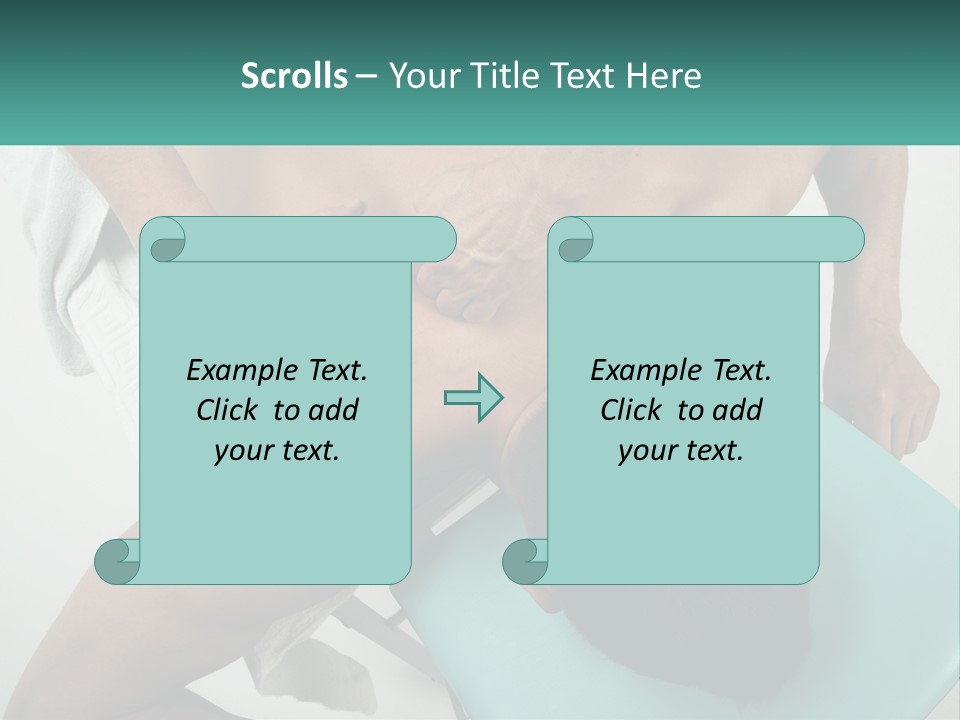 A Man Getting A Back Massage From A Man In A Chair PowerPoint Template