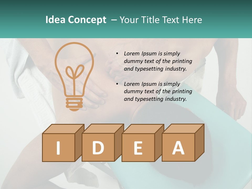 A Man Getting A Back Massage From A Man In A Chair PowerPoint Template