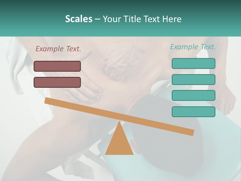 A Man Getting A Back Massage From A Man In A Chair PowerPoint Template