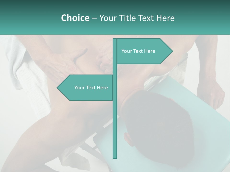 A Man Getting A Back Massage From A Man In A Chair PowerPoint Template