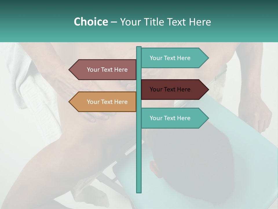 A Man Getting A Back Massage From A Man In A Chair PowerPoint Template