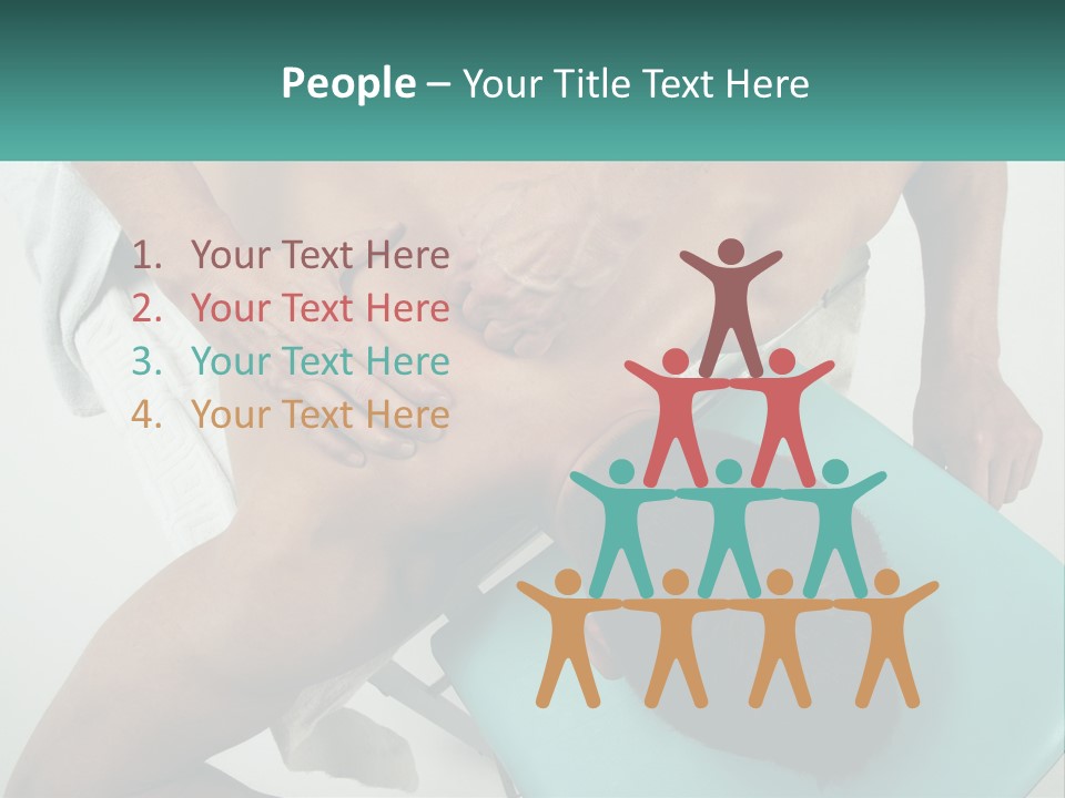 A Man Getting A Back Massage From A Man In A Chair PowerPoint Template